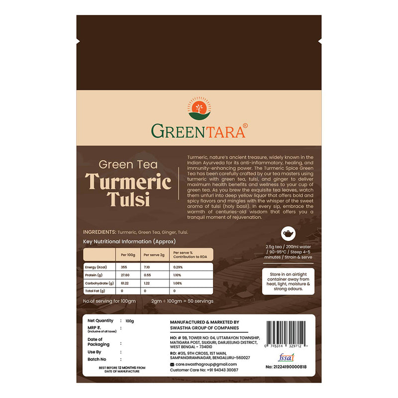 Turmeric Tulsi Green Tea